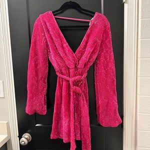 Hello Molly Static Memory Dress Pink